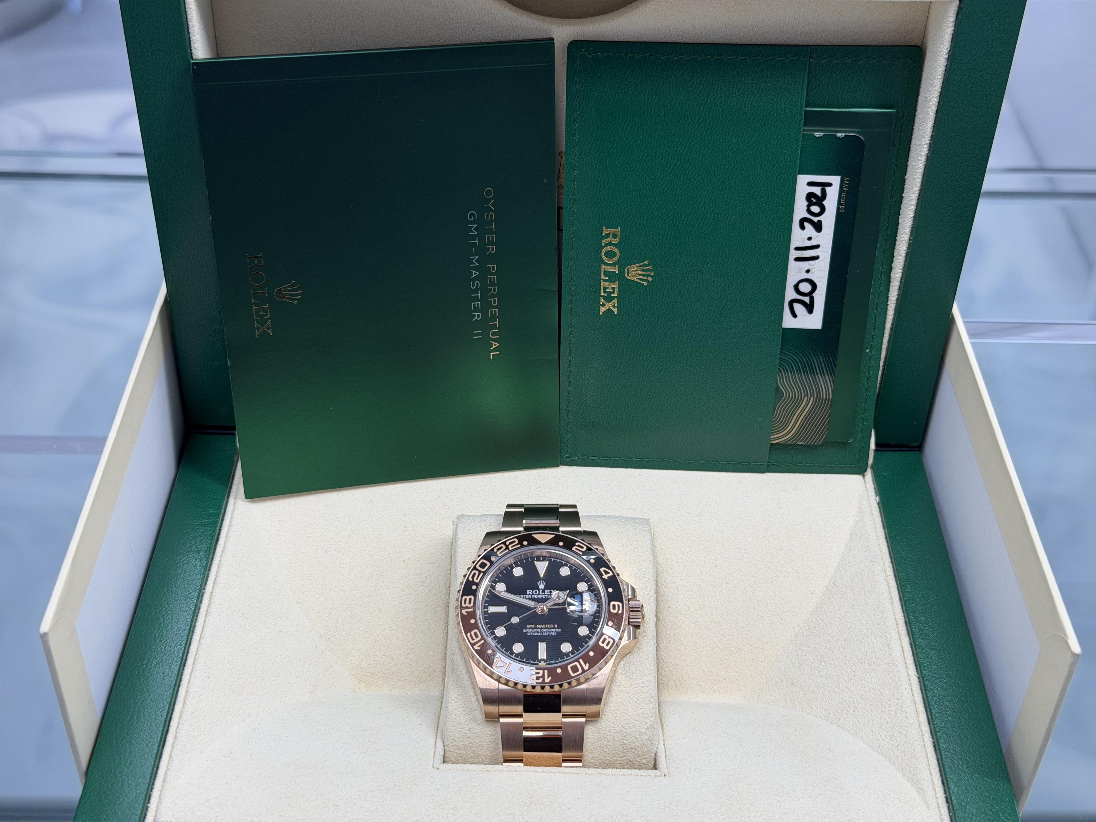 2021 Rolex Gmt-Master II Rootbeer Rose-Gold 126715CHNR
