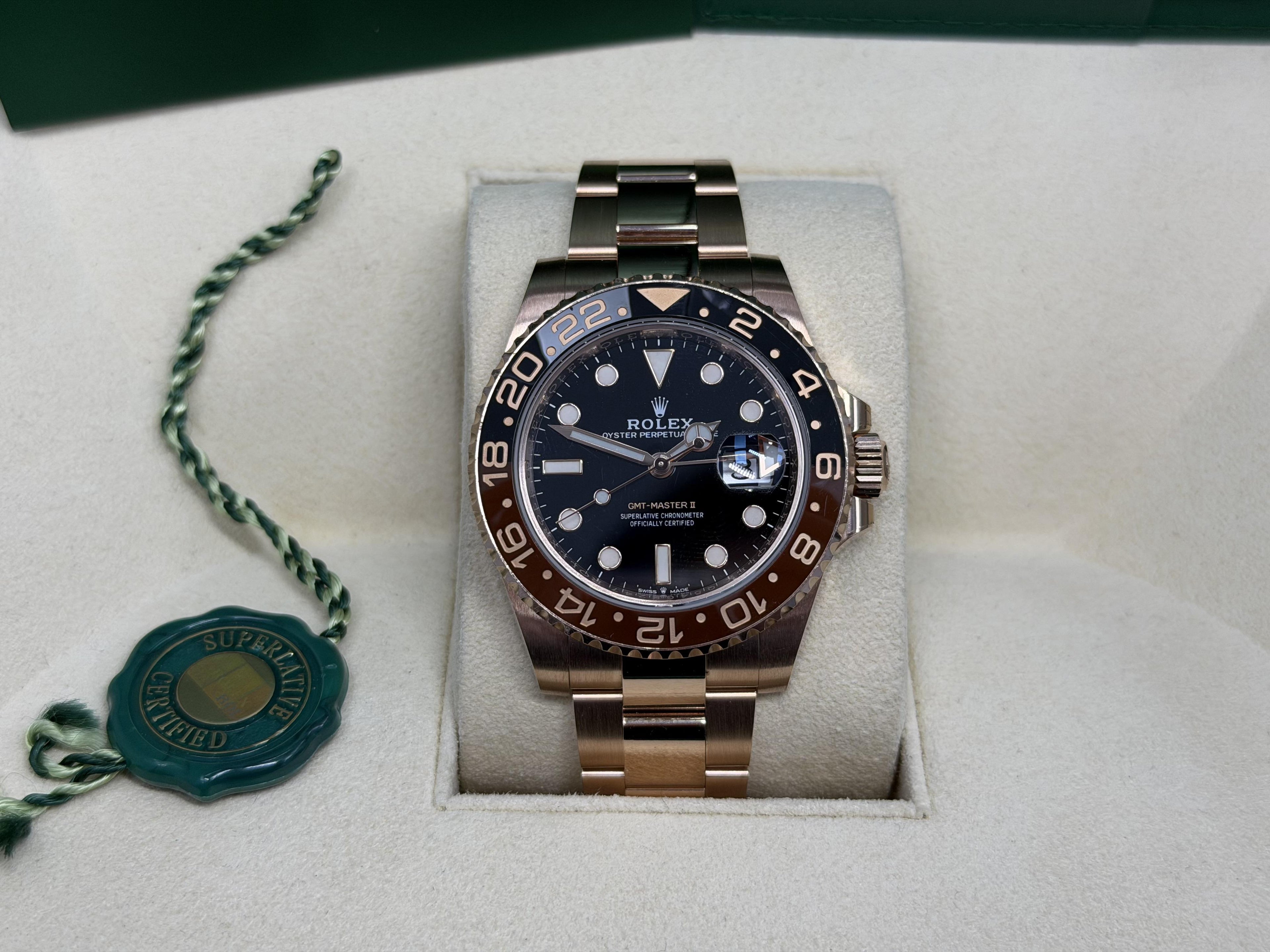 2021 Rolex Gmt-Master II Rootbeer Rose-Gold 126715CHNR