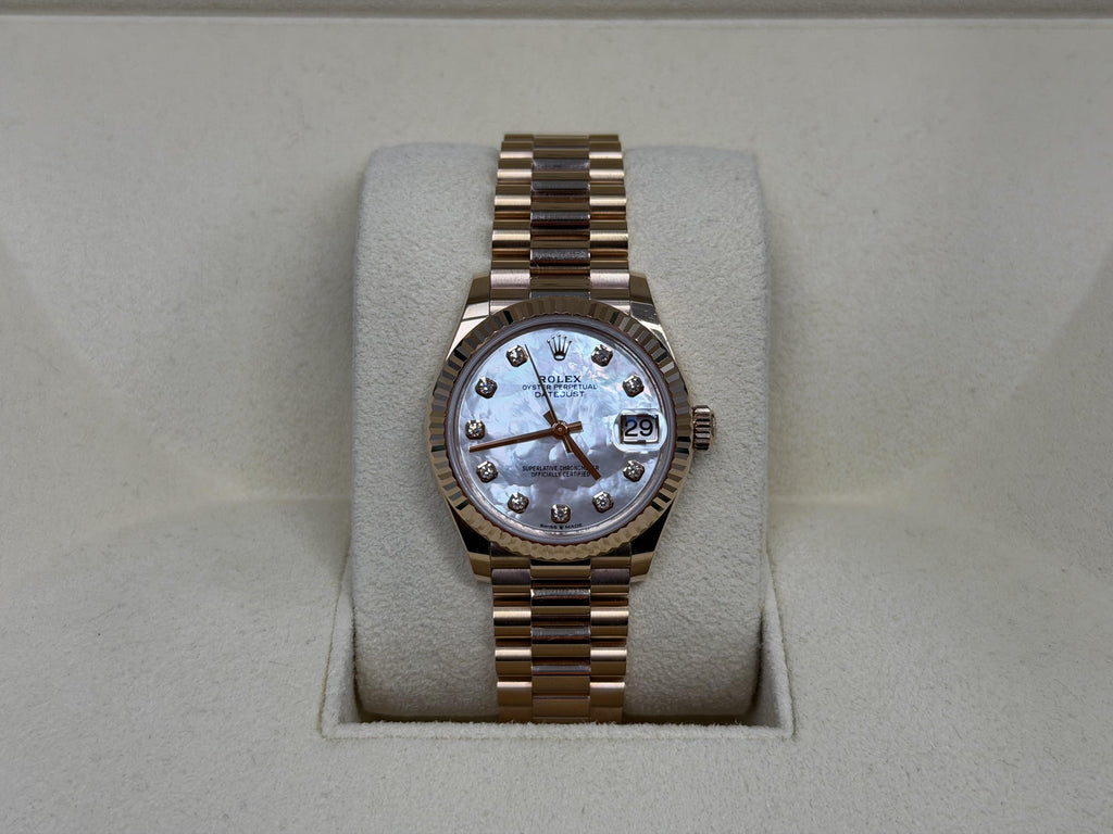2024 Rolex Datejust 31mm President Band-Mother Pearl Dial-Rose-gold 278275