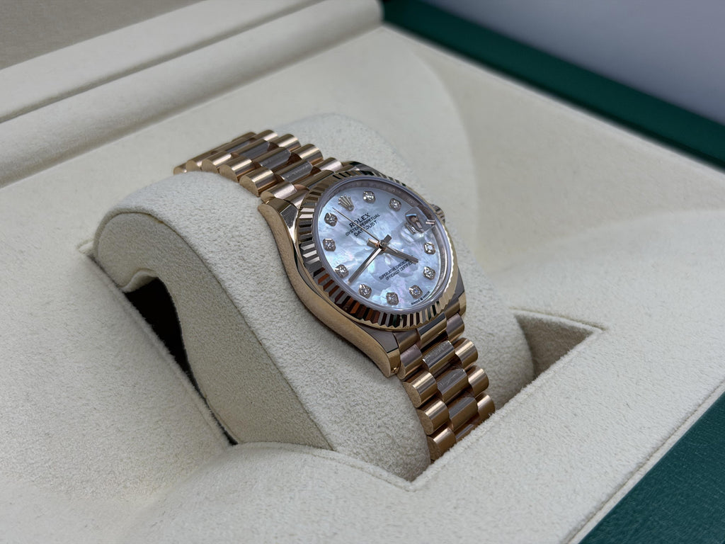 2024 Rolex Datejust 31mm President Band-Mother Pearl Dial-Rose-gold 278275