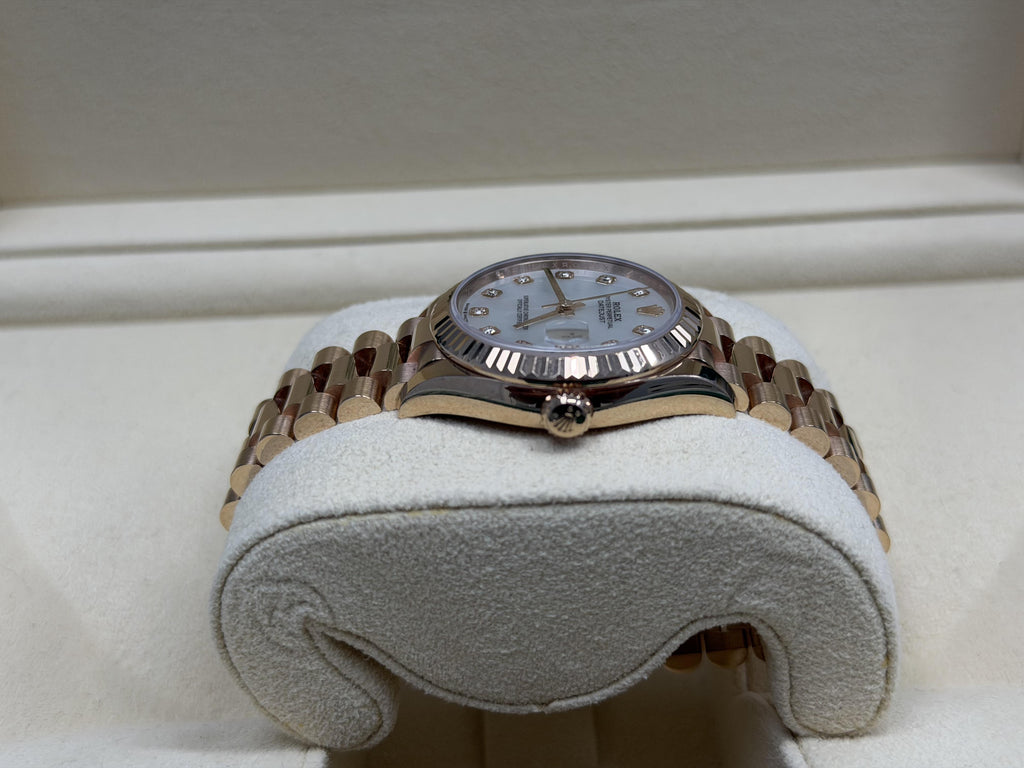 2024 Rolex Datejust 31mm President Band-Mother Pearl Dial-Rose-gold 278275