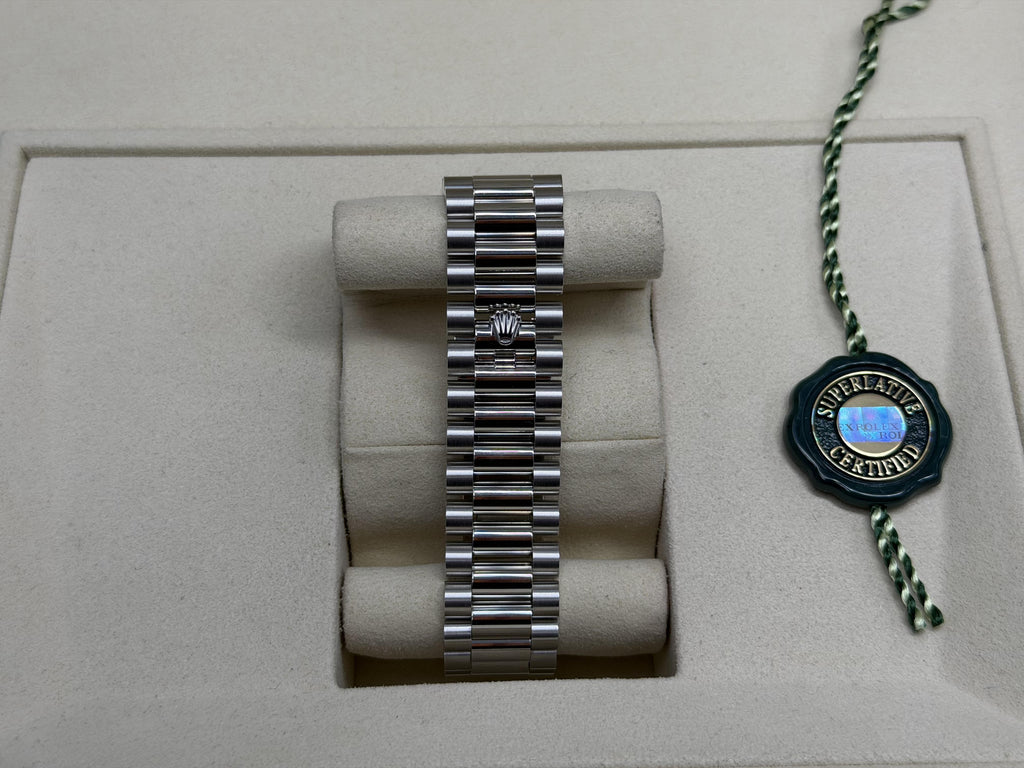 2025 Rolex Day-Date Platinum President Olive Dial 228236