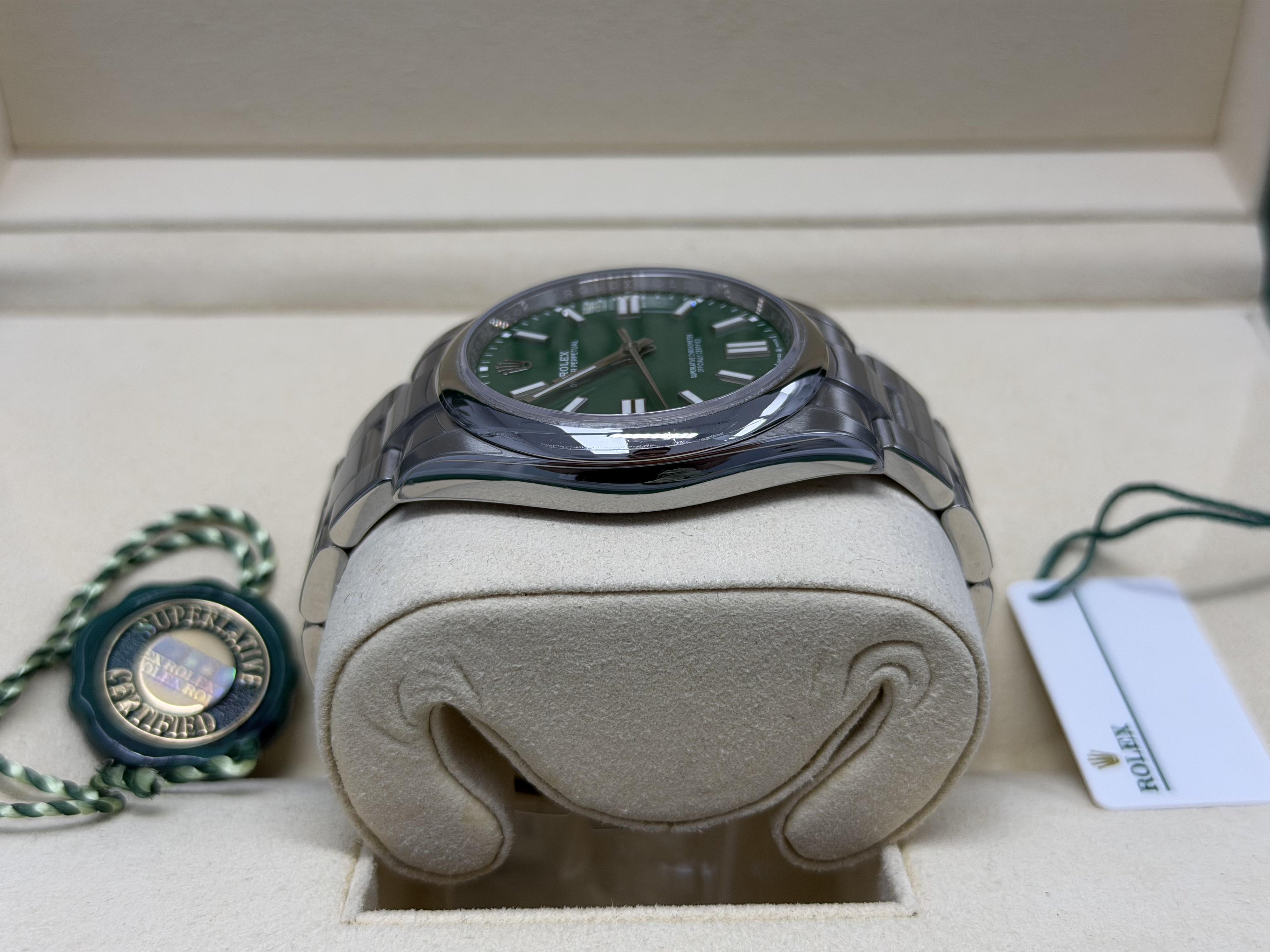 2023 Rolex Oyster Perpetual 41mm Green Dial 124300